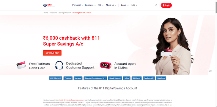 Kotak 811 Savings Account