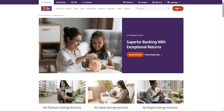 AU Small Finance Bank Savings Account