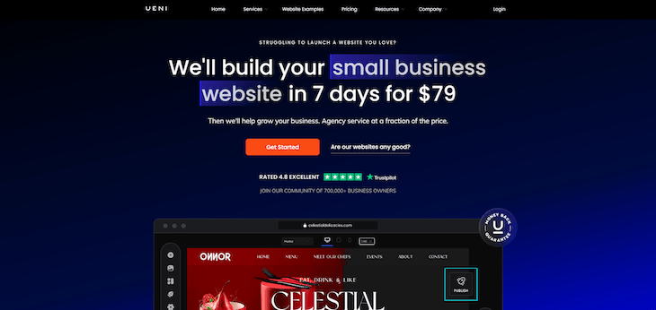 UENI.com main page