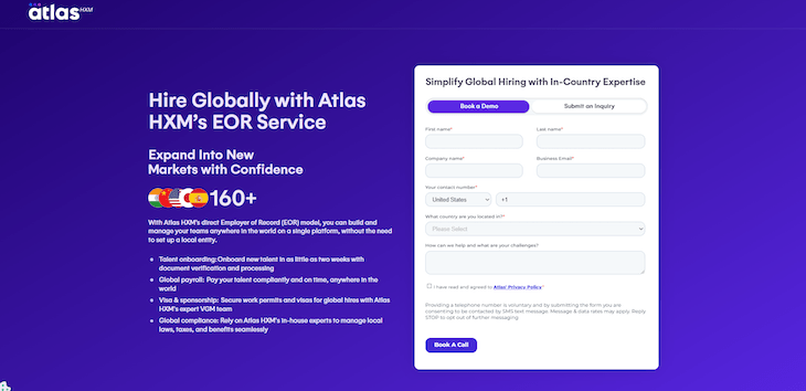 Atlas HXM webpage
