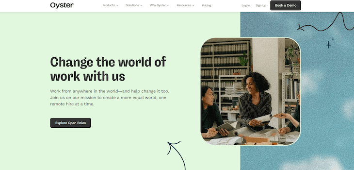 Oyster webpage