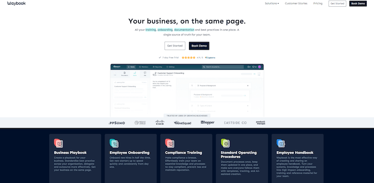 Waybook main page