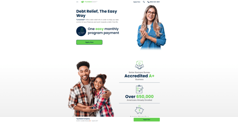 TurboDebt webpage